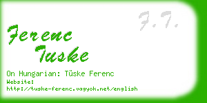 ferenc tuske business card