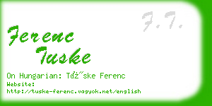 ferenc tuske business card